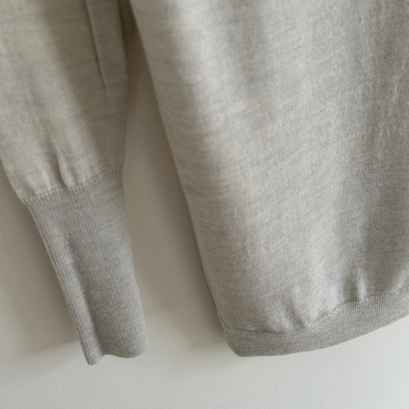 J. Crew Merino Wool Sweater Grey Tunic Crew Neck Long Sleeve Size XXS - Picture 7 of 8